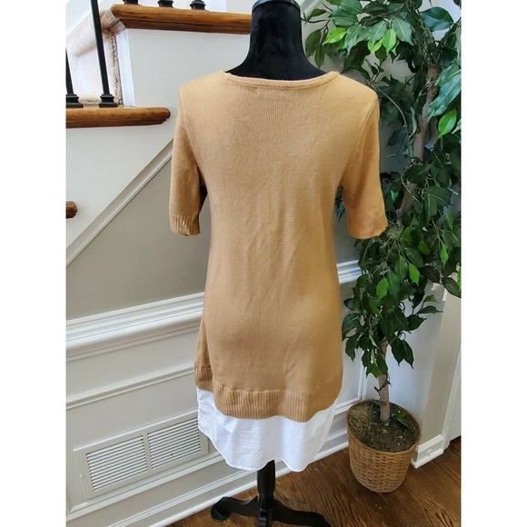 NewYork & Co. Women's Acrylic Round Neck Short Sleeve Knee Length Knit Dress M - Picture 7 of 11